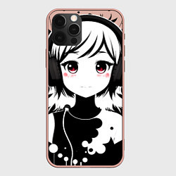Чехол для iPhone 12 Pro Max Cute anime cupid angel girl wearing headphones, цвет: 3D-светло-розовый