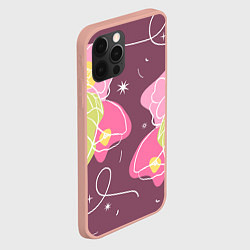 Чехол для iPhone 12 Pro Max Звезды в цветах лайн, цвет: 3D-светло-розовый — фото 2