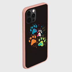 Чехол для iPhone 12 Pro Max Кучка лапок, цвет: 3D-светло-розовый — фото 2
