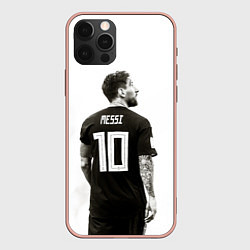 Чехол для iPhone 12 Pro Max 10 Leo Messi, цвет: 3D-светло-розовый