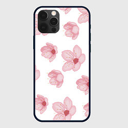 Чехол для iPhone 12 Pro Max Цветение сакуры, цвет: 3D-черный