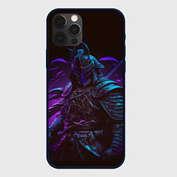 Чехол для iPhone 12 Pro Max Самурай в неоновом свете, цвет: 3D-черный