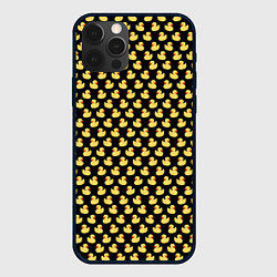 Чехол для iPhone 12 Pro Max Очень много уток, цвет: 3D-черный