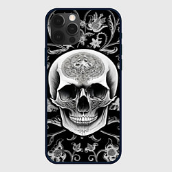 Чехол для iPhone 12 Pro Max Винтажный череп, цвет: 3D-черный