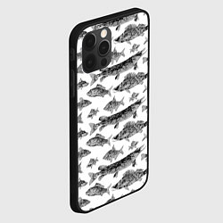 Чехол для iPhone 12 Pro Max Паттерн на каждый день о рыбалке, цвет: 3D-черный — фото 2