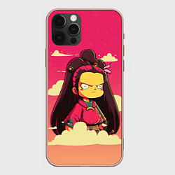 Чехол для iPhone 12 Pro Max Kamado Nezuko simpson, цвет: 3D-светло-розовый