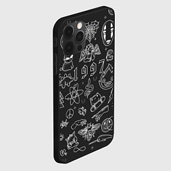 Чехол для iPhone 12 Pro Max 1997 - tattoo паттерн, цвет: 3D-черный — фото 2