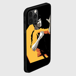 Чехол для iPhone 12 Pro Max Брюс Ли арт, цвет: 3D-черный — фото 2