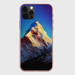 Чехол для iPhone 12 Pro Max Космический эверест, цвет: 3D-светло-розовый