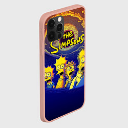 Чехол для iPhone 12 Pro Max Черная дыра и Симпсоны, цвет: 3D-светло-розовый — фото 2