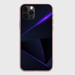 Чехол для iPhone 12 Pro Max Geometry stripes neon stiil, цвет: 3D-светло-розовый