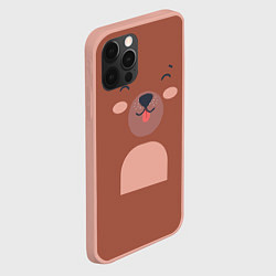 Чехол для iPhone 12 Pro Max Нарисованный мишка, цвет: 3D-светло-розовый — фото 2