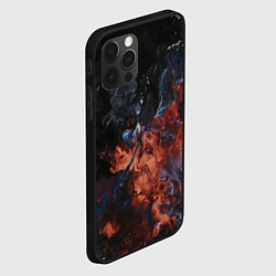 Чехол для iPhone 12 Pro Max Абстрактные брызги тёмных красок и воды, цвет: 3D-черный — фото 2