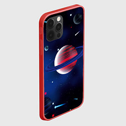 Чехол для iPhone 12 Pro Max Космос, звёзды, цвет: 3D-красный — фото 2