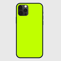 Чехол для iPhone 12 Pro Max Лайм цвет: однотонный лаймовый, цвет: 3D-черный