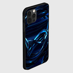 Чехол для iPhone 12 Pro Max Фрактальный узор волны, цвет: 3D-черный — фото 2