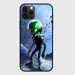 Чехол для iPhone 12 Pro Max Alien during a space storm, цвет: 3D-черный