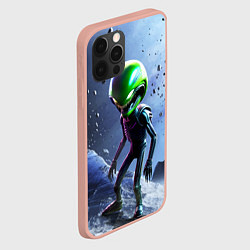 Чехол для iPhone 12 Pro Max Alien during a space storm, цвет: 3D-светло-розовый — фото 2