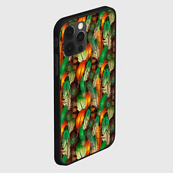 Чехол для iPhone 12 Pro Max Павлиные перья, цвет: 3D-черный — фото 2