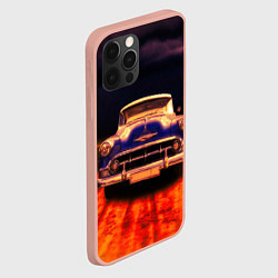 Чехол для iPhone 12 Pro Max Классический американский автомобиль Chevrolet 210, цвет: 3D-светло-розовый — фото 2