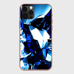 Чехол для iPhone 12 Pro Max Crystal blue form, цвет: 3D-светло-розовый