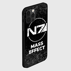 Чехол для iPhone 12 Pro Max Mass Effect с потертостями на темном фоне, цвет: 3D-черный — фото 2