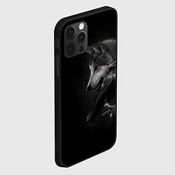 Чехол для iPhone 12 Pro Max Волк и ворон, цвет: 3D-черный — фото 2