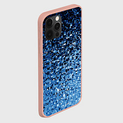 Чехол для iPhone 12 Pro Max Геометрическое множество синих кубов, цвет: 3D-светло-розовый — фото 2