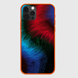 Чехол для iPhone 12 Pro Max Буря красок, цвет: 3D-красный