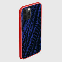 Чехол для iPhone 12 Pro Max Синие полосы, цвет: 3D-красный — фото 2