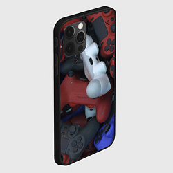 Чехол для iPhone 12 Pro Max Разноцветные геймпады, цвет: 3D-черный — фото 2
