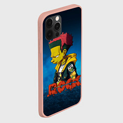 Чехол для iPhone 12 Pro Max Rock music Simpsons, цвет: 3D-светло-розовый — фото 2