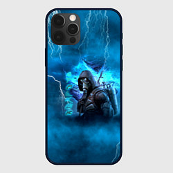 Чехол для iPhone 12 Pro Max Stalker sky art blue, цвет: 3D-черный