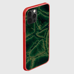 Чехол для iPhone 12 Pro Max Малахитовые камни, цвет: 3D-красный — фото 2