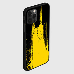 Чехол для iPhone 12 Pro Max Фонтан бурлящей желтой краски, цвет: 3D-черный — фото 2