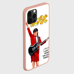 Чехол для iPhone 12 Pro Max Ангус Янг рок группа ACDC, цвет: 3D-светло-розовый — фото 2