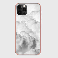 Чехол для iPhone 12 Pro Max Пористые облака, цвет: 3D-светло-розовый