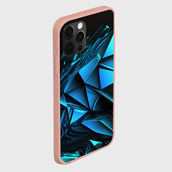 Чехол для iPhone 12 Pro Max Объемные абстрактные элементы, цвет: 3D-светло-розовый — фото 2