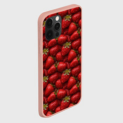 Чехол для iPhone 12 Pro Max Сочная текстура из клубники, цвет: 3D-светло-розовый — фото 2