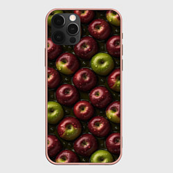 Чехол для iPhone 12 Pro Max Сочная текстура из яблок, цвет: 3D-светло-розовый