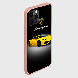 Чехол для iPhone 12 Pro Max Спорткар Lamborghini Aventador, цвет: 3D-светло-розовый — фото 2