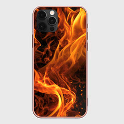 Чехол для iPhone 12 Pro Max Пламя удачи, цвет: 3D-светло-розовый