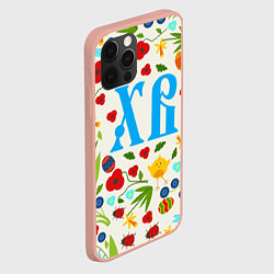 Чехол для iPhone 12 Pro Max ХВ с цветочным узором на Пасху, цвет: 3D-светло-розовый — фото 2