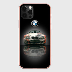 Чехол для iPhone 12 Pro Max Немецкий люксовый кабриолет BMW Z4, цвет: 3D-светло-розовый