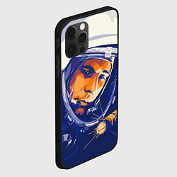 Чехол для iPhone 12 Pro Max Юрий Гагарин в скафандре, цвет: 3D-черный — фото 2