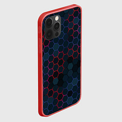 Чехол для iPhone 12 Pro Max Соты с красным и синим, цвет: 3D-красный — фото 2