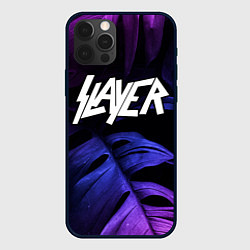 Чехол для iPhone 12 Pro Max Slayer neon monstera, цвет: 3D-черный