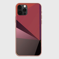 Чехол для iPhone 12 Pro Max Разные треугольники и геометрия, цвет: 3D-светло-розовый