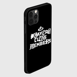 Чехол для iPhone 12 Pro Max Obladaet - players club members надпись, цвет: 3D-черный — фото 2