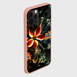 Чехол для iPhone 12 Pro Max Абстрактные цветы, цвет: 3D-светло-розовый — фото 2